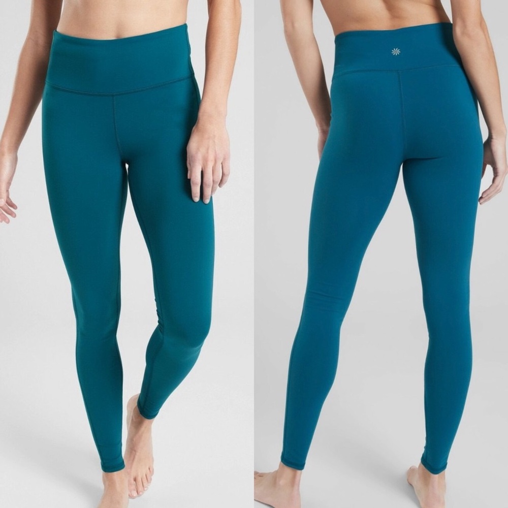Athleta High Rise Chaturanga Tight Leggings Blue Size Small Yoga Athleisure Gym